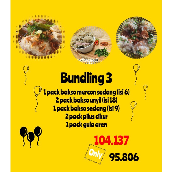 

Bakso ikan Malingping /bundling 3
