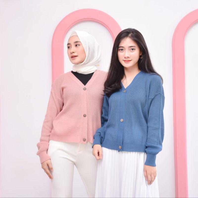 SHIREN CARDIE STARDA TANGAN BALOON KARDIGAN RAJUT KANCING-8