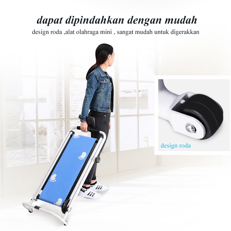 【Ready Saham + COD】 Treadmill mini Hemat/Treadmill Tanpa Suara Dalam Ruangan Multifungsi Treadmill/peralatan fitness/Treadmill Manual MultiFungsi Treadmill