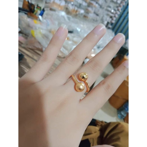 Fourfashion Cincin Dewasa Xuping Double Polos Kekinian HH125