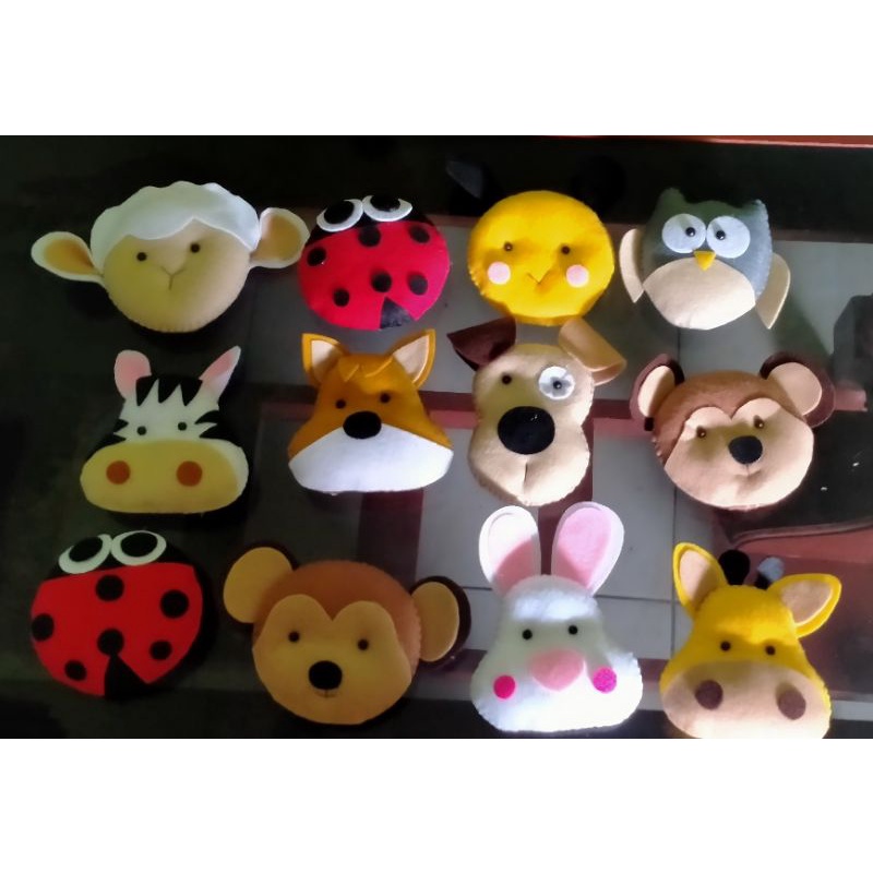 aplikasi boneka flanel karakter hewan//hewan edukasi//boneka flanel isi dakron