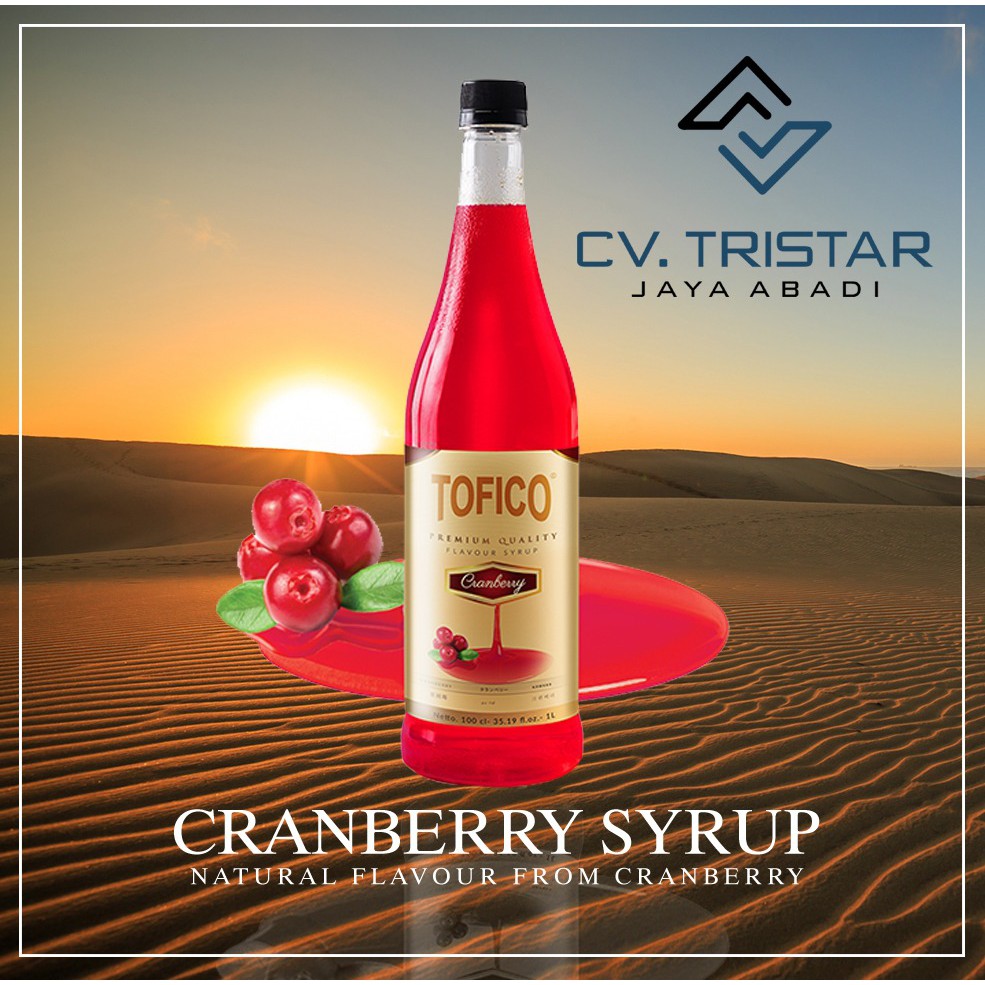 

STOK TERBATAS - Sirup Premium Rasa Cranberry - Tofico Syrup 1 Liter