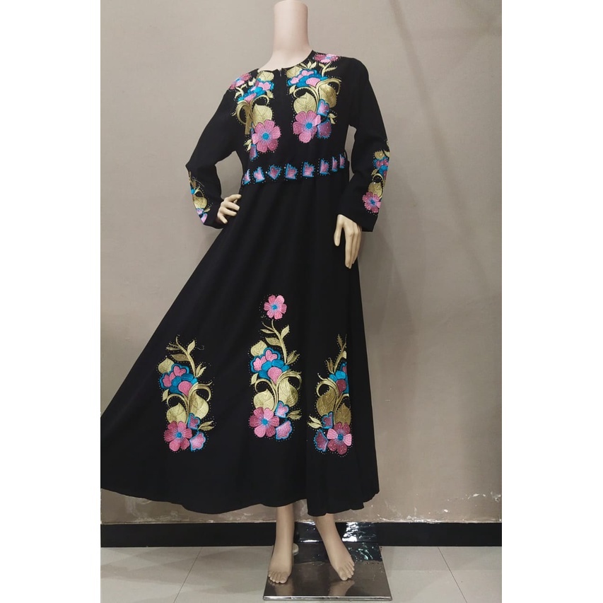 Gamis abaya Hitam Bordir comera 13