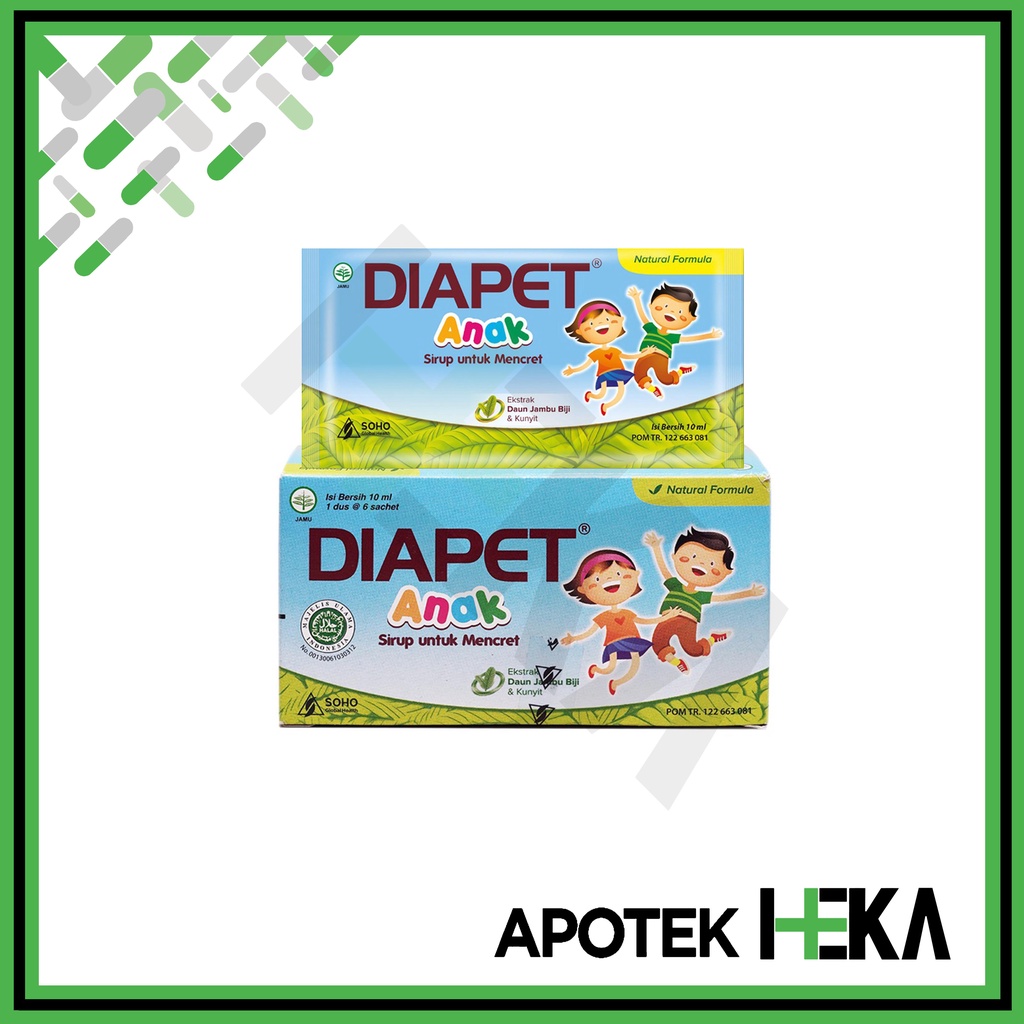 Diapet Anak Sachet 10 ml Box isi 6 Sachet - Obat Mencret Diare Anak (SEMARANG)