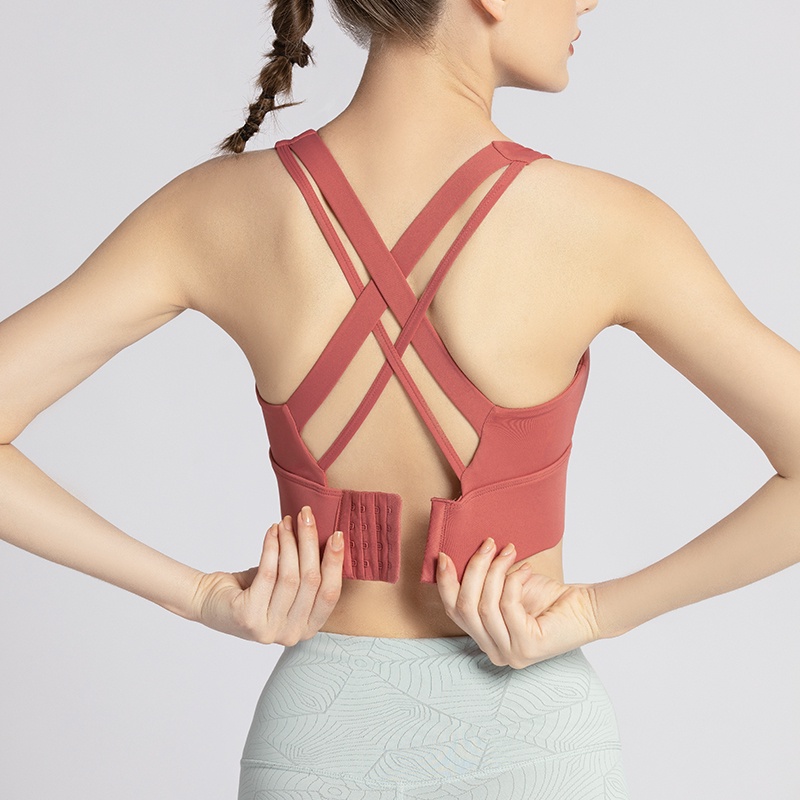 [OXY] Olahgara Wanita Sport Bra / Cross Back Yoga Tanktop 2010 (S/M/L)-5