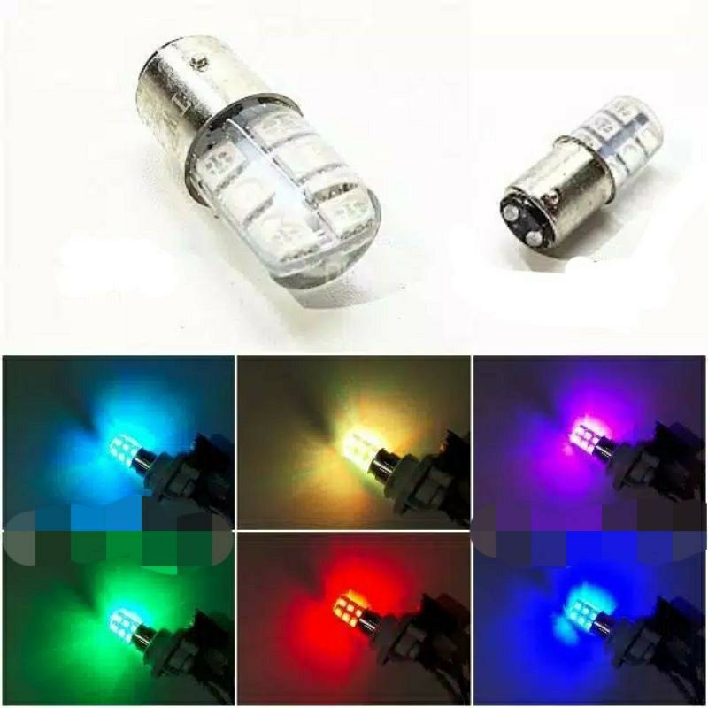 LAMPU STOP JELLY 12 MATA LED 5050 FLASH RGB MOTOR MOBIL UNIVERSAL 12VOLT/24VOLT