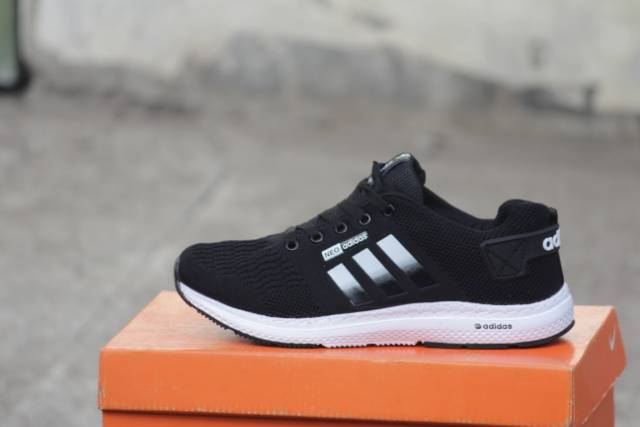 Sepatu sekolah  adidas full hitam  import