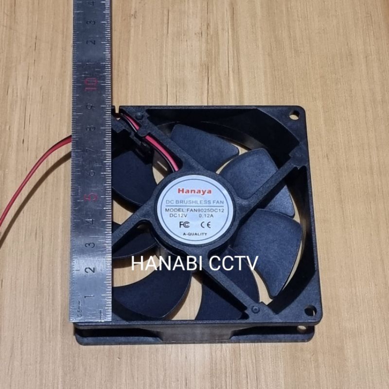 Kipas Fan DC 9cm 12v 24v HANAYA