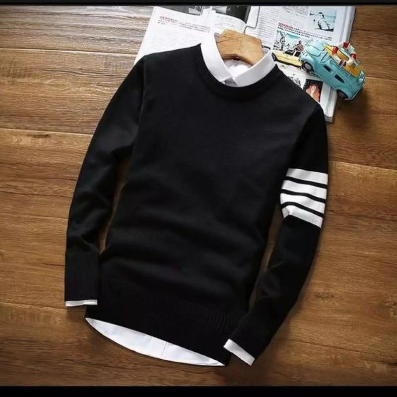 Sweater Pria Oneck lengan panjang