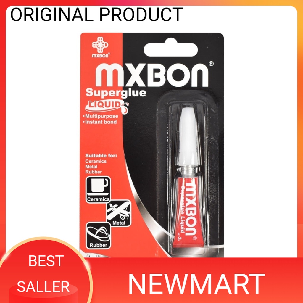 

Lem Untuk Logam Dan Karet Mxbon Super Glue Liquid Lem Serbaguna 3mL