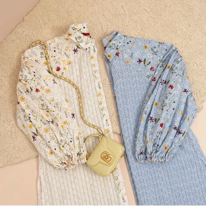 Benang Jarum Marsha Shirt Blue size L