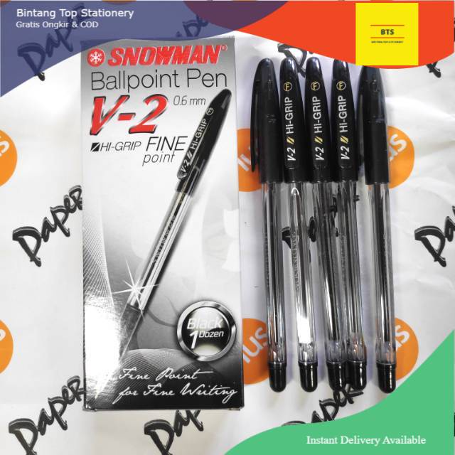 

[BTS] Pulpen / Ballpoint SNOWMAN V2 HI GRIP (12pcs)
