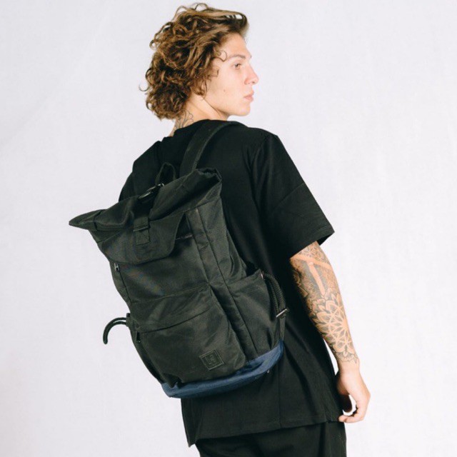 HARLOTH - Rusell Series Backpack / Rucksack / Tas Ransel - Black