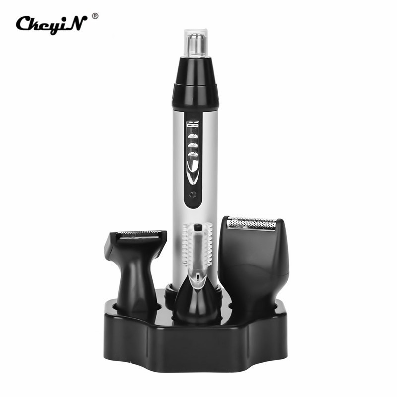 

CkeyiN 4 in 1 Grooming Set Alat Cukur Listrik Telinga Hidung Pemangkas Alis Cambang