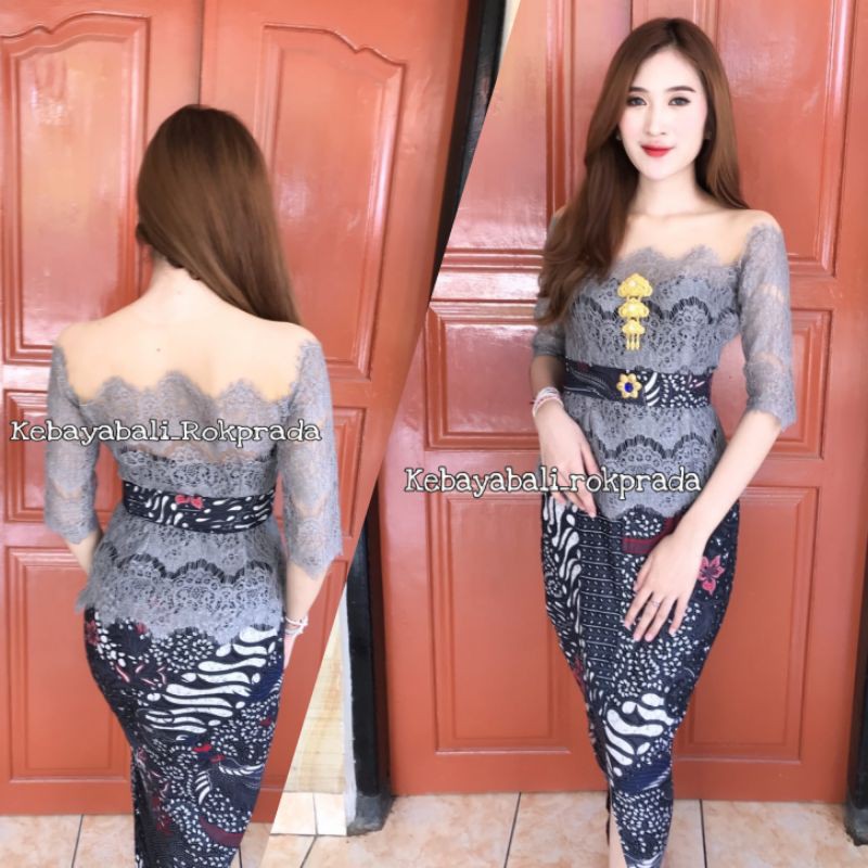 SATU SET KEBAYA SABRINA TILE KEBAYA RANG RANG BALI KEBAYA MURAH KEBAYA BALI LENGAN SESIKU