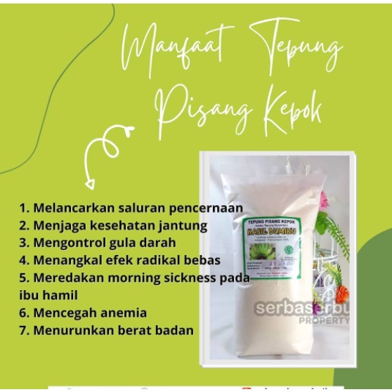 

Tepung Pisang Kepok(250gr)|Meningkatkan metabolisme|Bahan Kue|Tepung Free Gluten