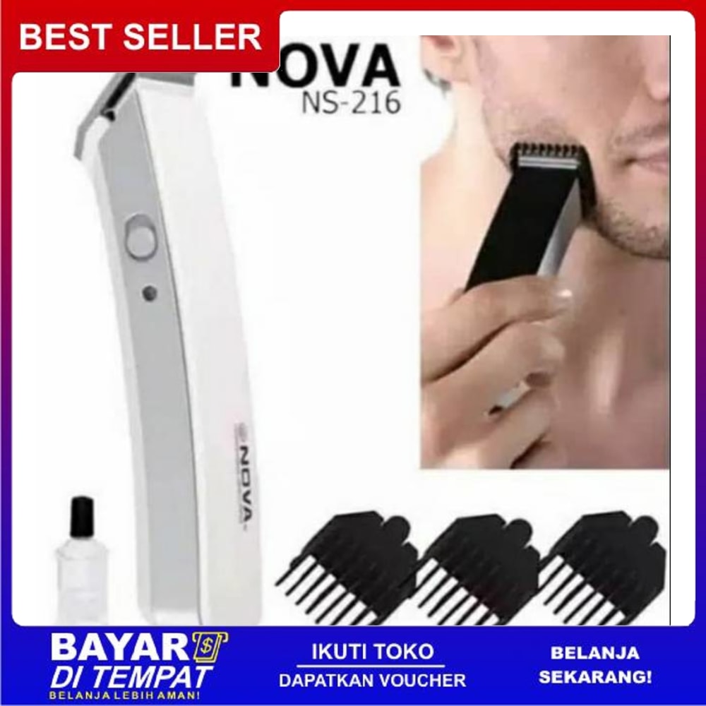 Alat Cukur Rambut Kumis Jenggot NOVA 216 Hair And Bread Trimmer Clipper FF