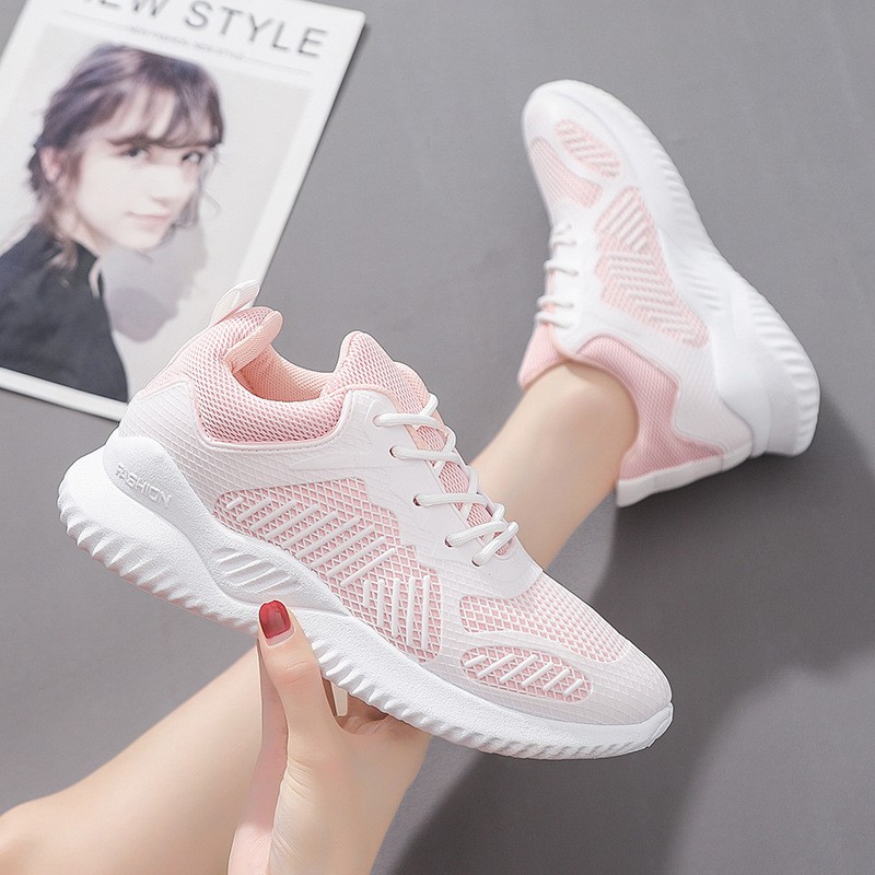 Sepatu DNY Running Shoes Perempuan Sepatu Olahraga Wanita Sneakers Cewek Spatu Zumba Jogging Lari Import 0054