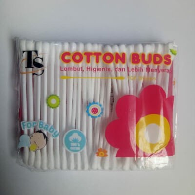 TS Cotton Bud Bayi | Korek Kuping Kapas Refill 100Pcs