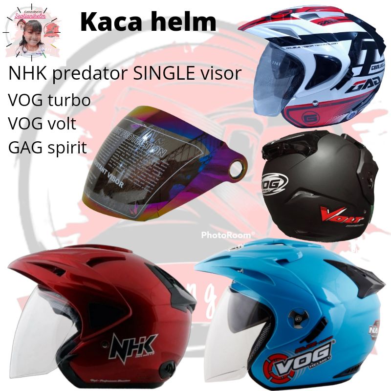 KACA  HELM VOG TURBO VOG VOLT NHK PREDATOR SINGLE VISOR (1KACA) GAG SPIRIT DOBLE VISOR visor helmet