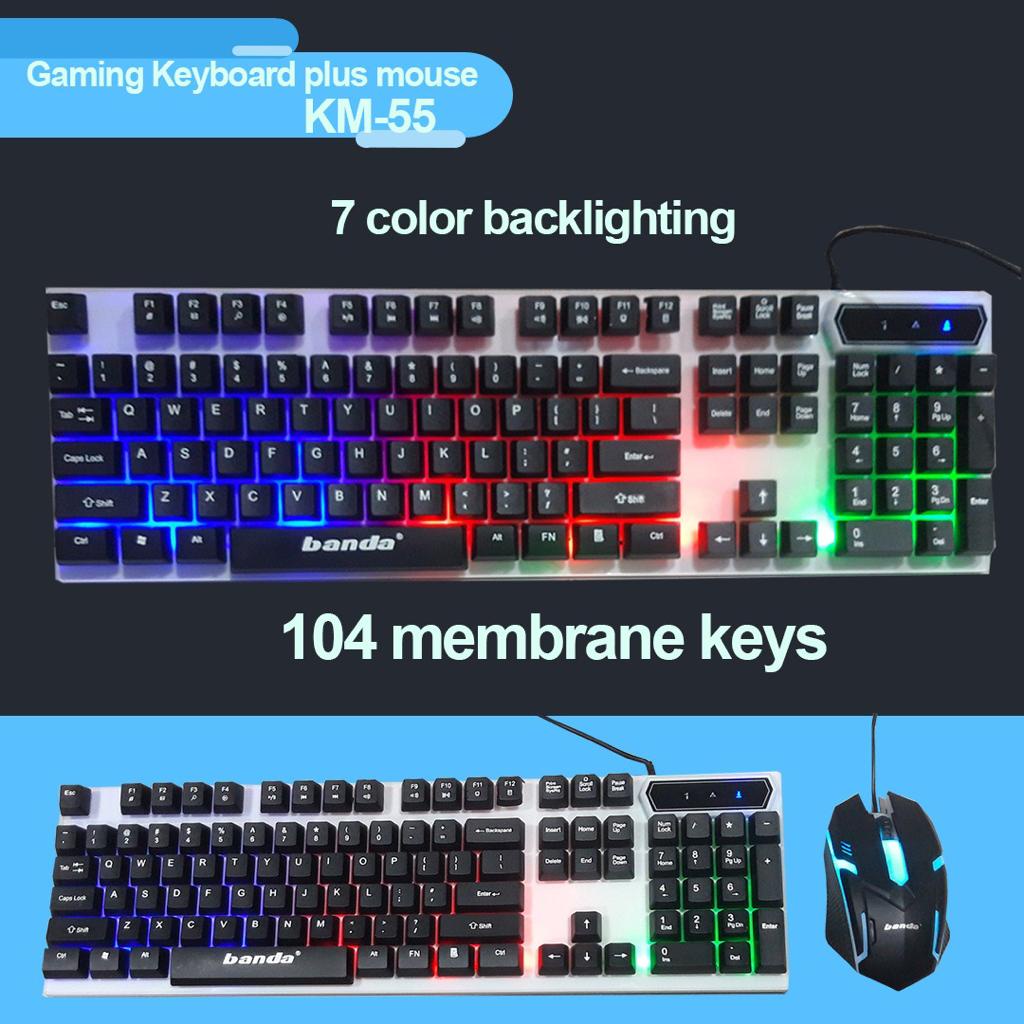 Gaming Keyboard + Mouse - Keyboard Gaming dilengkapi Mouse - KM 55