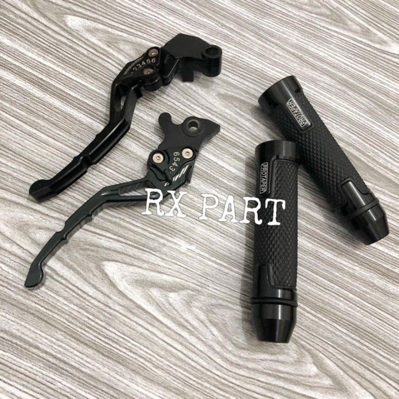 handgrip/handfat cnc plus handel rem cnc  rxking rx king beat mio vario nmax pcx vixion-Hitam