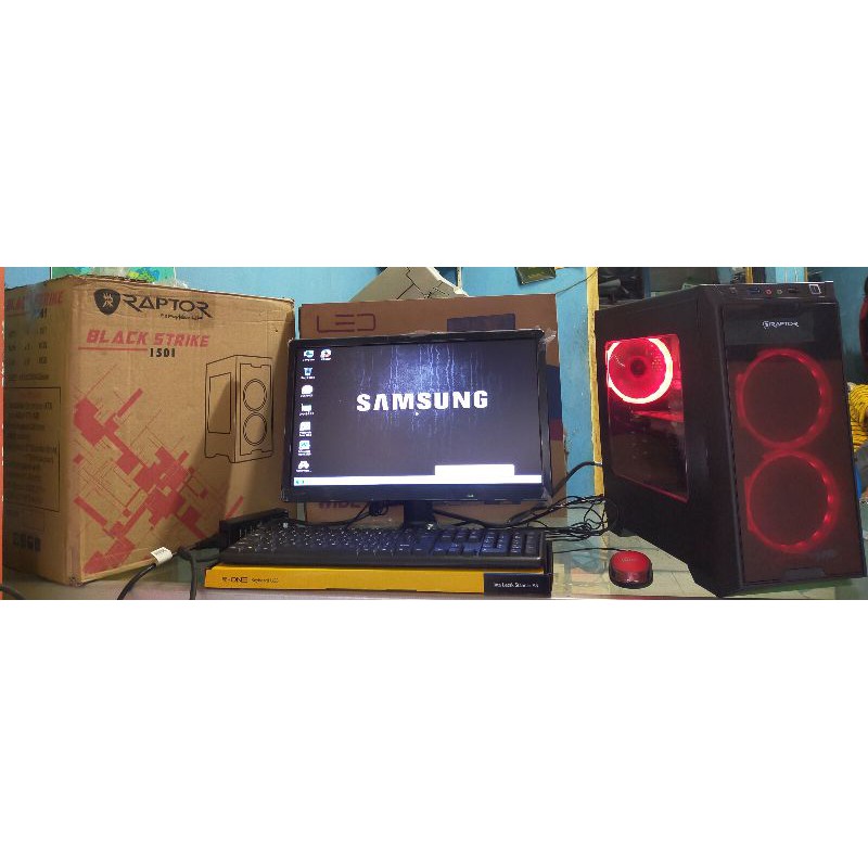 PAKET KOMPUTER GAME CORE I7 RAM 8GB SSD120GB VGA CARD LED 19&quot; WIDE