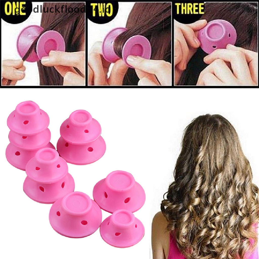 [OOID] 10pcs Beauty Women Roll Hair Maker Curlers Roller Soft Silicone DIY Cosmetic ID