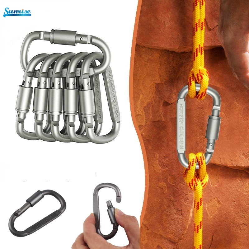 1pc Carabiner Bahan Aluminum Alloy Untuk Hiking / Travel / Camping / Survival