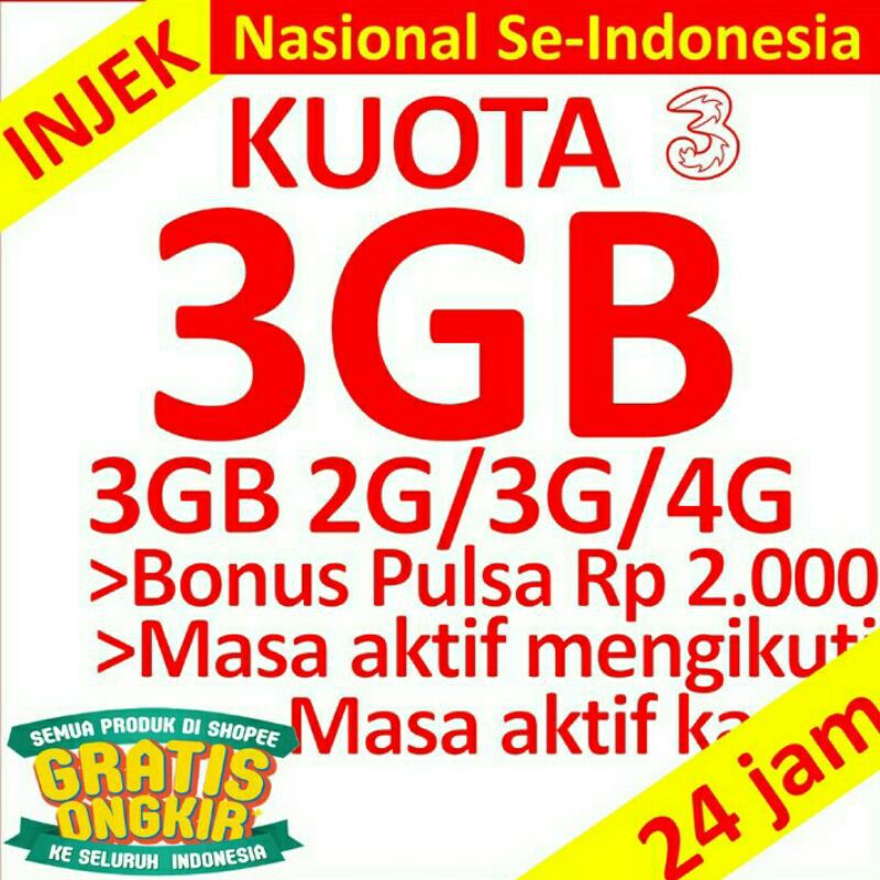 KUOTA AON TRI 3GB