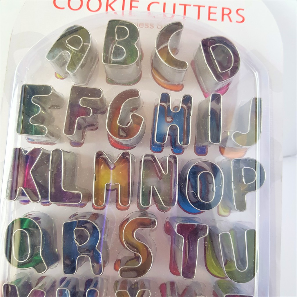 cookie cutter stainless Foundant cutter alpabet cetakan huruf fondan alphabet cutter