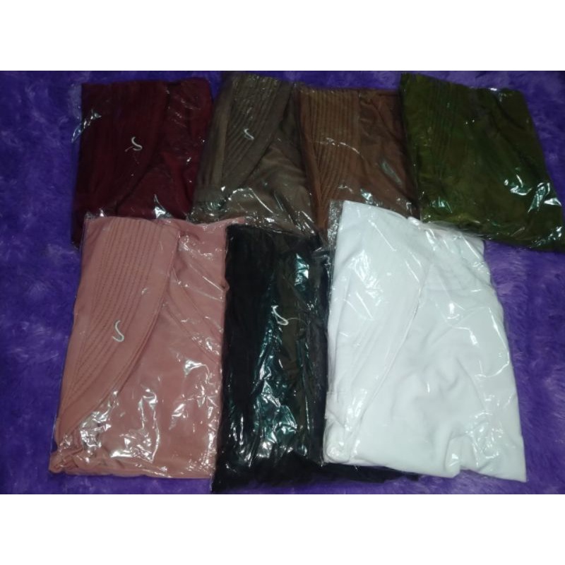 jilbab serut bahan jersey