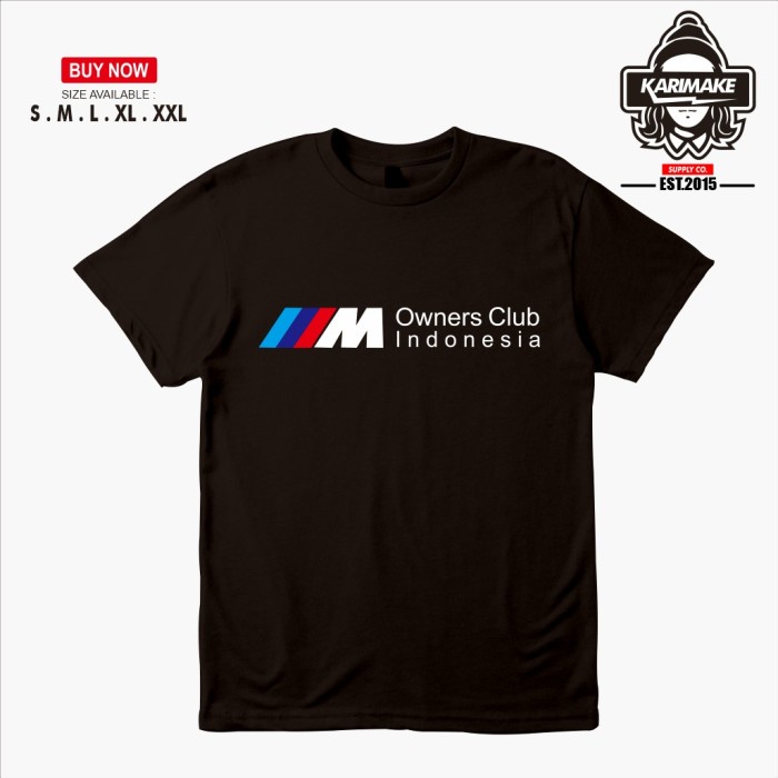 Kaos Baju Mobil BMW M Owners Club Indonesia Kaos otomotif