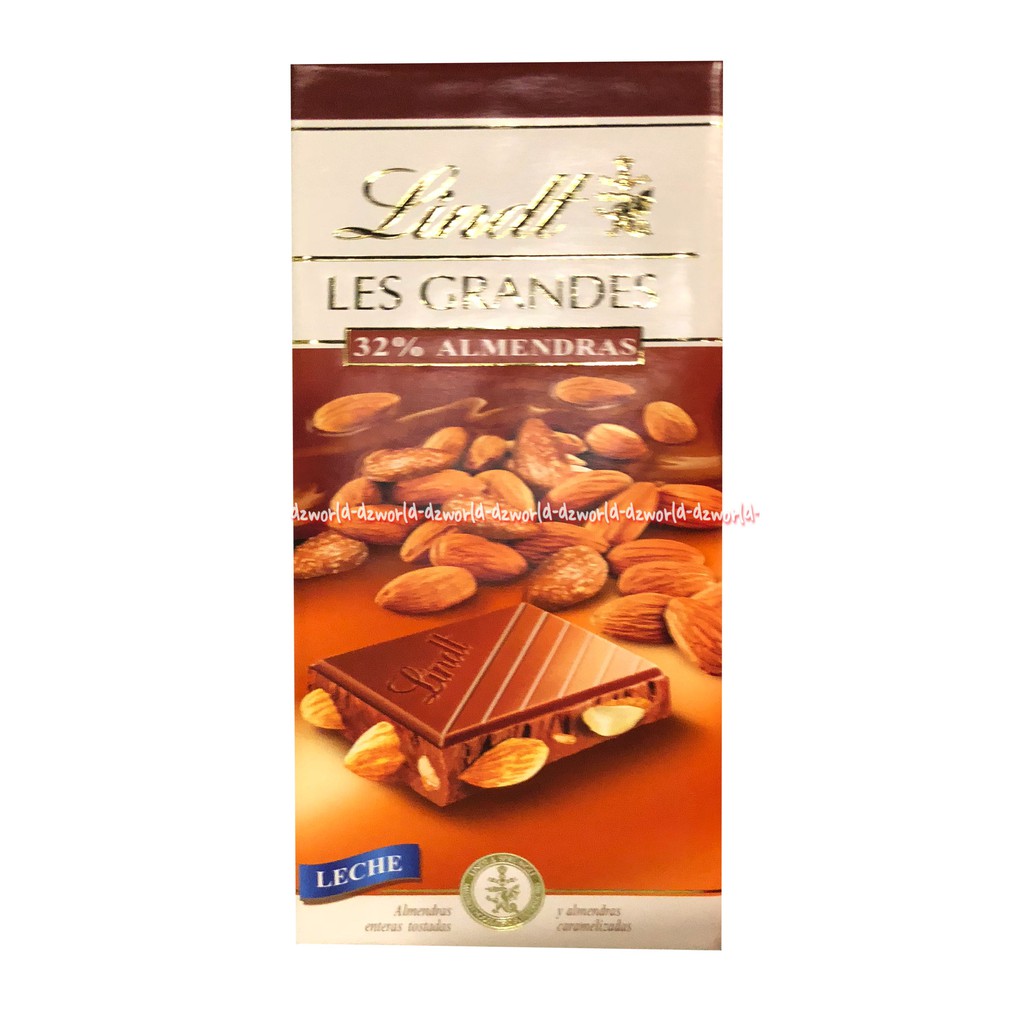 Lindt Les Grandes 100gr Almendras Hazelnut Almendras Caramel Feur Lesche Coklat Kacang Lind Linor Import