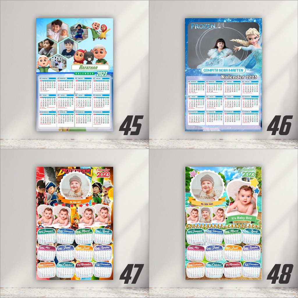 KALENDER 2023 CUSTOM FOTO,TANPA PO BISA COD/BAYAR DITEMPAT
