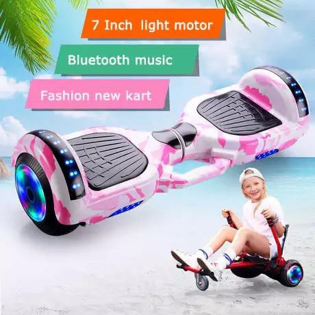 Brawi | Hoverboard Balance Car / Smart Balance Wheel Bluetooth Musik Speaker - Pink Army, Batre Keki