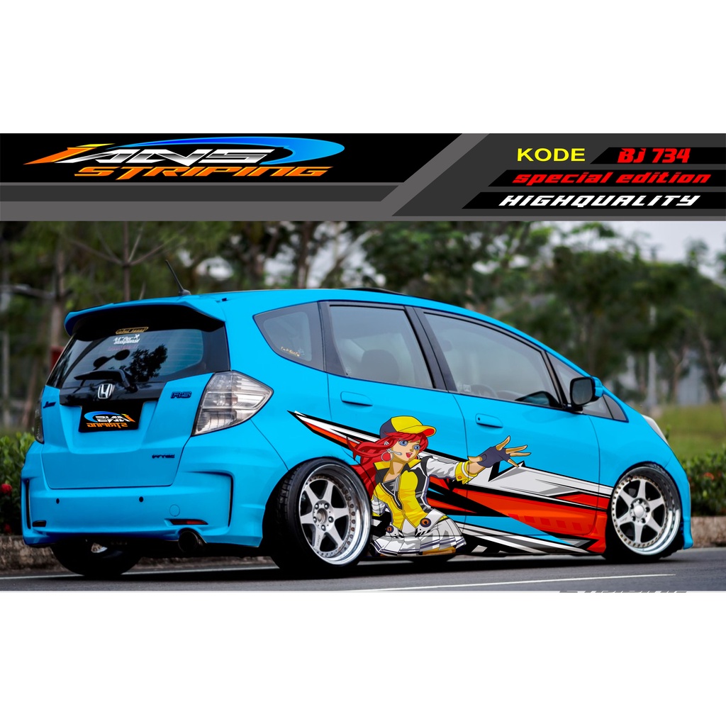 STICKER MOBIL BRIO AGYA JAZZ AVANZA YARIS / DECAL STICKER MOBIL JAZZ / STIKER MOBIL