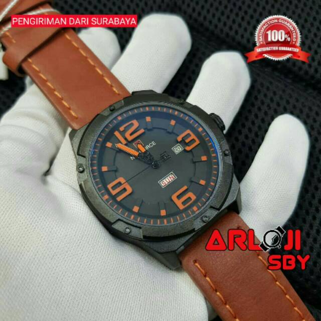 Jam pria Naviforce 9100 original tahan air