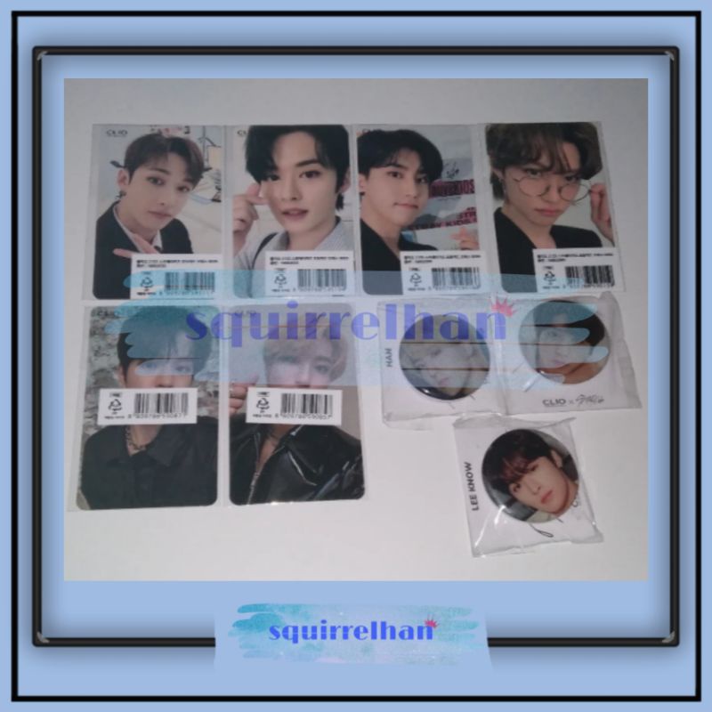 photocard griptok Stray Kids clio double side ds pc lee know seungmin chan han mild spicy skz double
