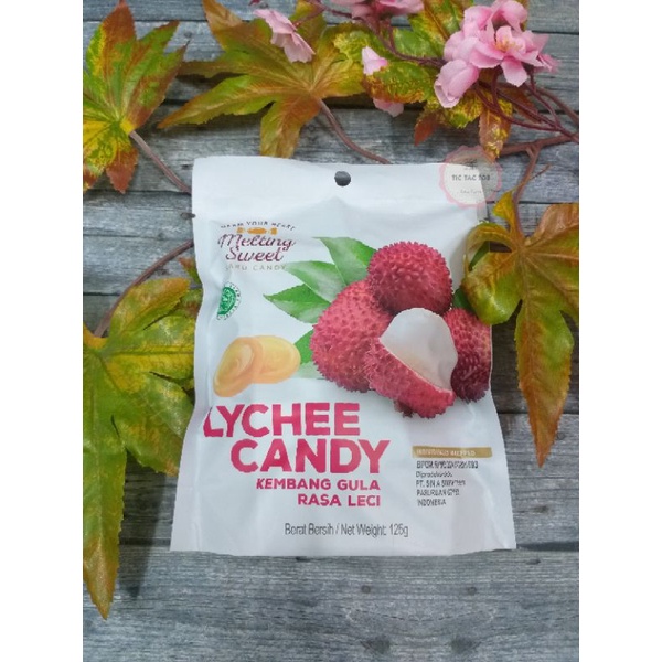 Melting Sweet Lychee Candy 125gr/Kembang Gula Rasa Leci