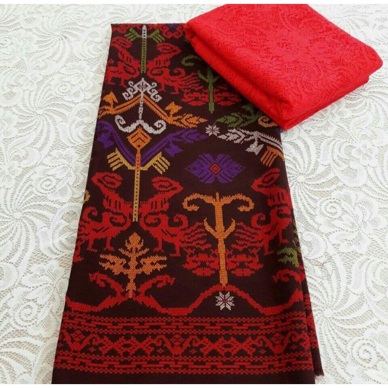 Set Kebaya brokat brukat kutubaru kutu baru putih pengantin akad bali jumbo seragam modern murah set