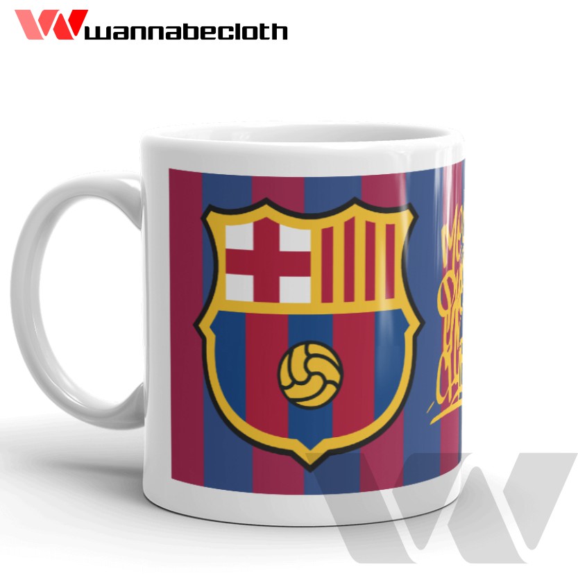 Gelas Barcelona Mug Barcelona Cetak Mug Custom Mug Bola Koleksi Souvenir Mug Bola Mug Barcelona v1