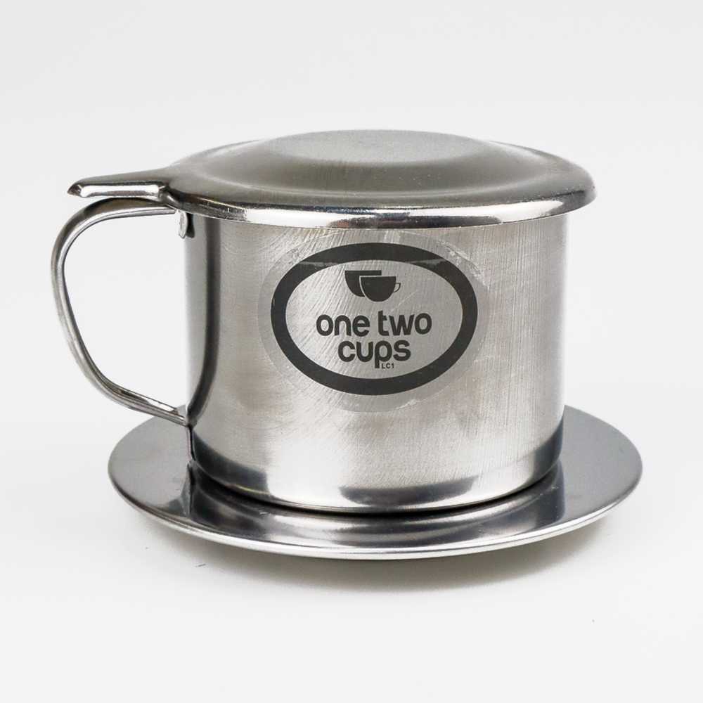 One Two Cups Filter Kopi Vietnamese Coffee Drip 100ml 8 Quai / Teko Saringan Kopi / Tempat Cangkir Penyaring Kopi / Saringan Kopi Bubuk Drive Stainless Vietnam Drip Barista Halus / Cangkir Kopi / Alat Penyaring Ampas Kopi / Gelas Kopi Saringan Murah Ori