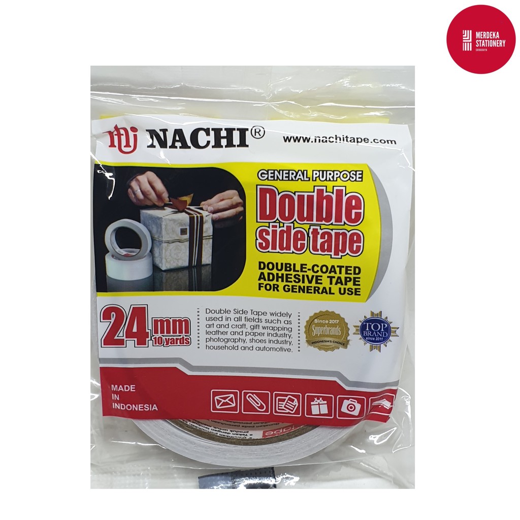 

Isolasi/Solatip Double Side Tape/Bolak Balik Nachi 24 mm/1" Inch