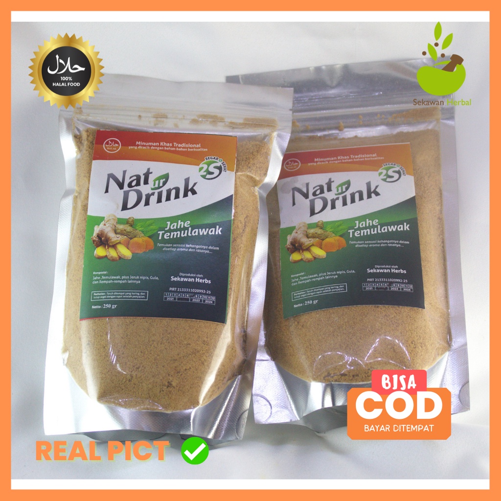 

Wedang Jahe temulawak jeruk nipis bubuk 250 gram minuman herbal rempah tradisional powder