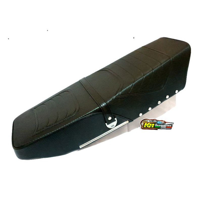 Jok GL MAX/PRO Ndeleser Karbon Benik Hitam + Alas Plat Galvanis