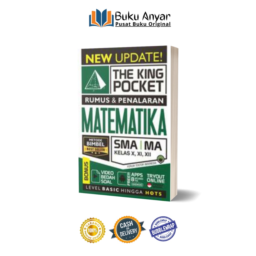 BUKU LATIHAN SOAL DAN RUMUS SMA NEW UPDATE THE KING POCKET MATEMATIKA,KIMIA,BIOLOGI,FISIKA SMA/MA KELAS 10 11 12-MATEMATIKA