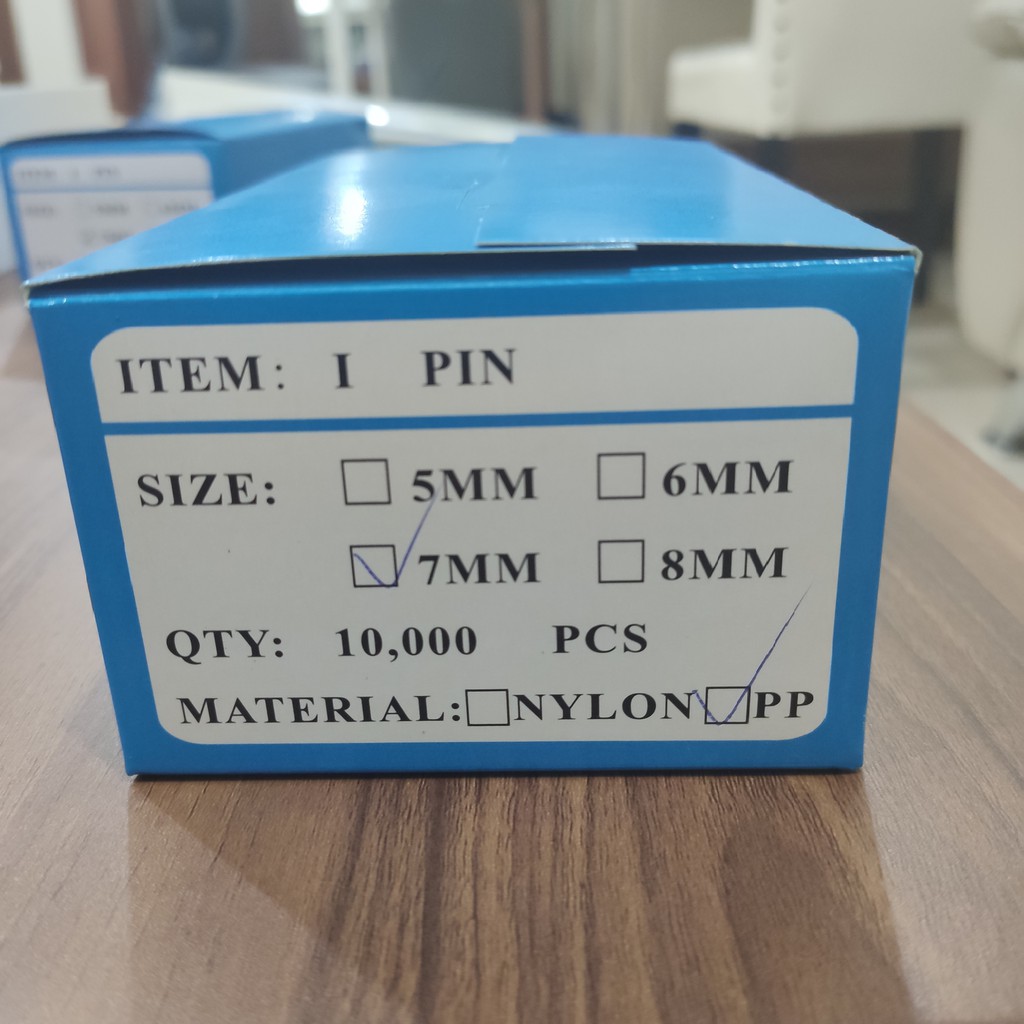 Tag pin 7 mm, Tagpin 7mm, I pin 7 mm, bahan PP