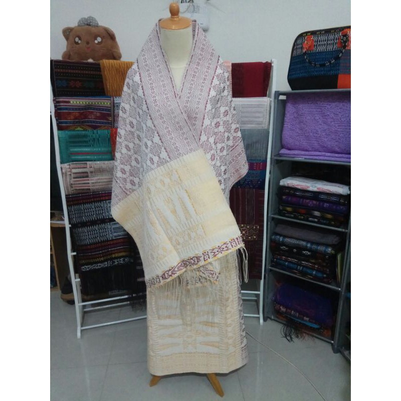 Piala Full Putih Beras Songket Tarutung