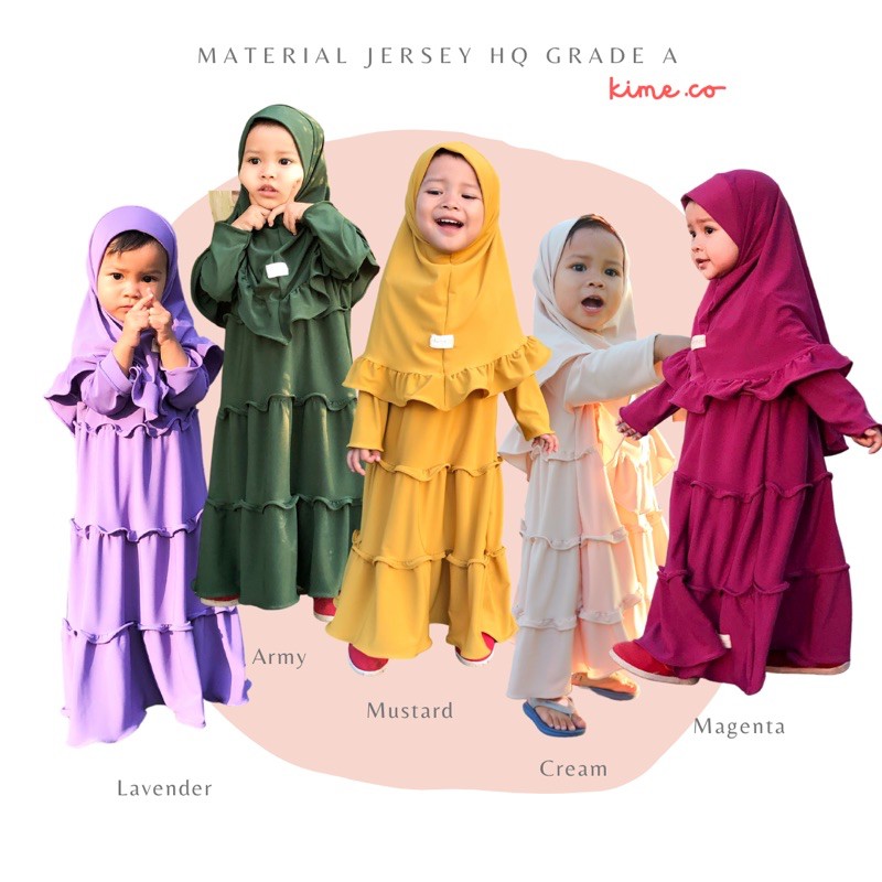 Gamis Anak Perempuan Syari kime Rempel by kimehijab ( gamis dan hijab )